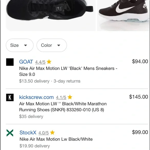 ❤️Host Pick❤️ Nike Air Max Motion Low Cross Trainer/ Running Style 833260 010 - Picture 9 of 9